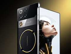 Diz-se que o RedMagic 11 Air contém até 24 GB de RAM, assim como o RedMagic 11 Pro Plus, que aparece na foto. (Fonte da imagem: RedMagic)