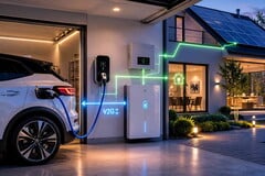 Os veículos elétricos modernos também podem funcionar como sistemas bidirecionais de armazenamento de energia, fornecendo energia a uma residência unifamiliar
