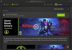 Nvidia GeForce Game Ready Driver 531.79 notificação em GeForce Experience (Fonte: própria)