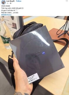 A publicação no Facebook mostrando a embalagem do futuro Vivo X500