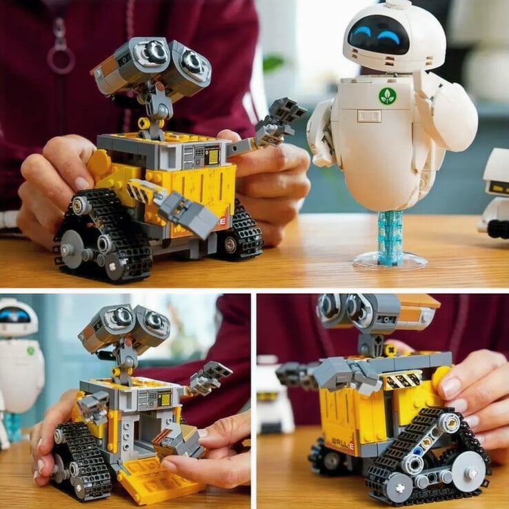Uma imagem mostrando WALL-E e EVE em LEGO. (Fonte da imagem: Magazineluiza)