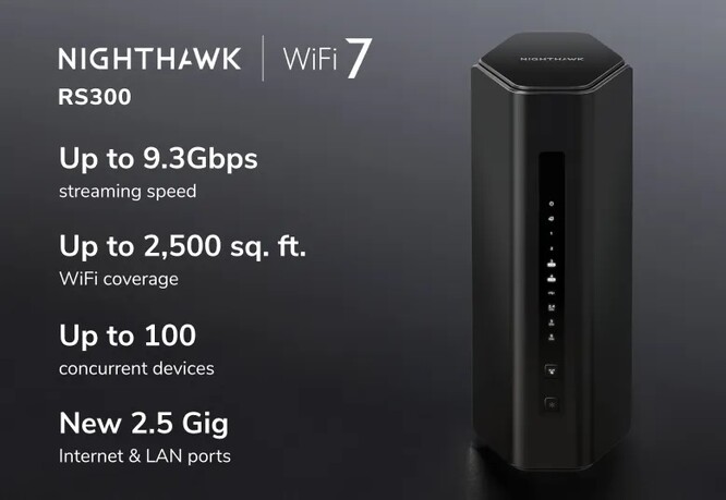 O NETGEAR Nighthawk RS300 apresenta velocidades de até 9,3 Gbps. (Fonte: Netgear)