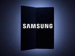 A Samsung parece estar falando de um novo dobrável no estilo livro, e não do triplo, como se dizia. (Fonte da imagem: Samsung - editado)