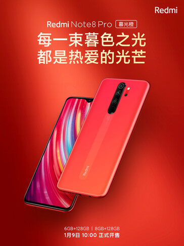 Twilight Orange Redmi Note 8 Pro. (Fonte da imagem: @Xiaomi)