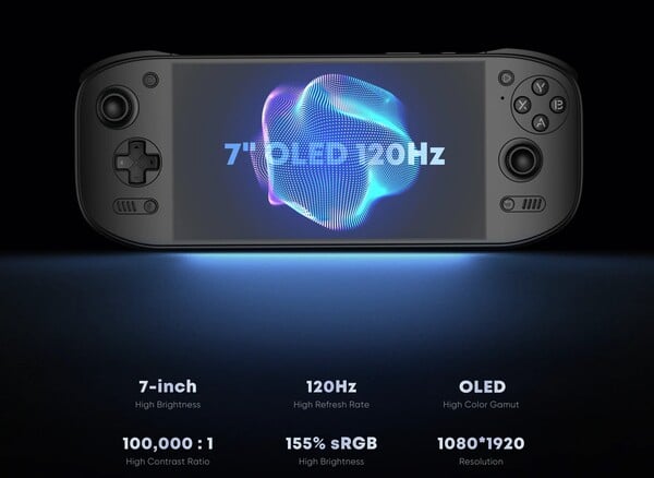 O Ayn Odin 3 Portal tem uma tela OLED de 7 polegadas.