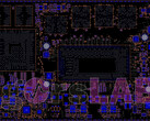 Layout da placa Intel Xe-HPG DG2. (Fonte da imagem: Igor'sLAB)
