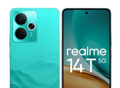 O Realme 14T será lançado em breve com uma carcaça à prova d'água e com certificação IP69. (Fonte da imagem: Realme)
