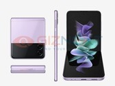 O Galaxy Z Flip 3 será lançado em várias cores. (Fonte da imagem: Giznext)