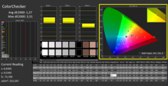 Calman ColorChecker: DisplayP3 modo de exibição