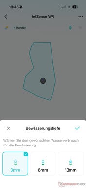 Quantidade de irrigação