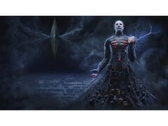 Uma imagem promocional do videogame Clive Barker&#039;s Hellraiser: Revival mostrando Pinhead em pé no labirinto. (Fonte da imagem: PlayStation Blog)