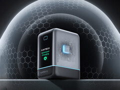 O visor digital pode mostrar o status do carregamento rápido. Foto: uma imagem promocional mostrando a tela e os componentes internos do adaptador.