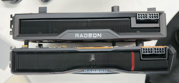 RX 7900 GPU (inferior) vs RX 6950 XT (superior). (Fonte: @9550pro no Twitter)