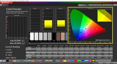 CalMAN ColorChecker calibrado (espaço de cor alvo: P3)
