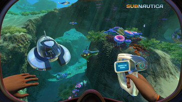 Na foto: Uma captura de tela do jogo Subnautica.