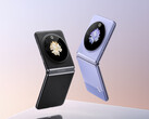 A Tecno apresentou o Phantom V Flip nas opções de cores preta e roxa. (Fonte da imagem: Tecno)