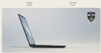 Design fino e leve do laptop