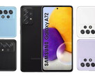 O A72 Galaxy estará disponível em quatro cores no lançamento. (Fonte da imagem: WinFuture)