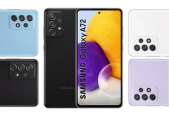 O A72 Galaxy estará disponível em quatro cores no lançamento. (Fonte da imagem: WinFuture)