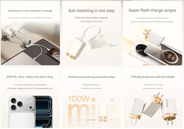 Principais destaques do carregador de 100W