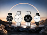 Os modelos Casio MTP-VT06L-1B, MTP-VT06D-7B, MTP-VT06D-1B e MTP-VT06L-7B (da esquerda para a direita)