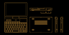 O GPD Pocket 3 terá um design modular. (Fonte de imagem: GPD)