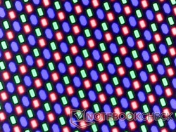 Matriz de subpixels OLED nítida a partir da sobreposição brilhante