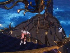 Em Where Winds Meet, alguém aparentemente pagou mais de US$ 40.000 por um suporte gigante em forma de barco. (Fonte da imagem: Julia_CaSsian via X)