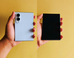 Vazamento dos modelos de design Galaxy Z Fold 8 (o modelo mais largo) e Fold 8 Ultra.