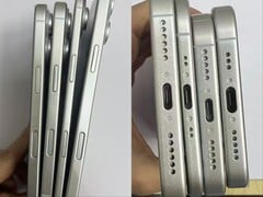 As supostas unidades fictícias da série iPhone 17 mostram o formato ultrafino do suposto iPhone 17 Air em comparação com os outros três modelos. (Fonte da imagem: SonnyDickson on X)