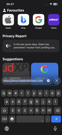 Retrato do teclado (Safari Mobile 26)