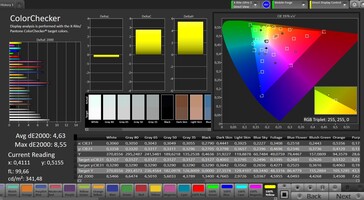 CalMAN Color Accuracy - modo de cor "brilhante"