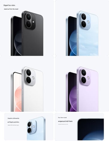 Destaques do design e opções de cores do Redmi Note 17 Pro (tradução automática)