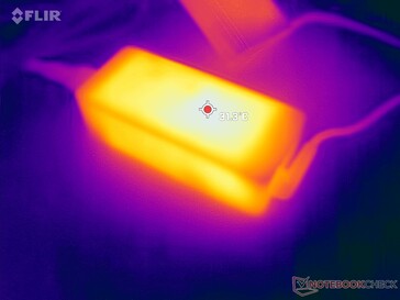 O adaptador AC nunca é desconfortavelmente quente