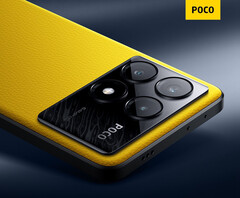 O POCO X6 Pro com o acabamento amarelo, marca registrada da POCO. (Fonte da imagem: Xiaomi)