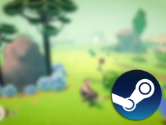 Gaucho and the Grassland também tem uma demo disponível no Steam, caso o senhor queira experimentar o jogo antes de comprá-lo. Na foto - Uma captura de tela borrada da versão de desenvolvimento do jogo, com o logotipo do Steam sobreposto. (Fonte da imagem: Steam - Editado)
