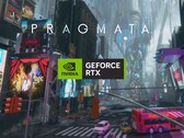 O banner da Pragmata com o logotipo da GPU da Nvidia é exibido