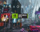 O banner da Pragmata com o logotipo da GPU da Nvidia é exibido