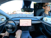 Os motoristas de caronas compartilhadas costumam usar o modo FSD da Tesla (Fonte da imagem: Justin Yoon/YT)