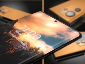O Samsung Galaxy S23 Ultra, o dispositivo de conceito S23 Ultra feito em leque, apresenta laterais consideravelmente curvadas. (Fonte de imagem: @technizoconcept - edited)
