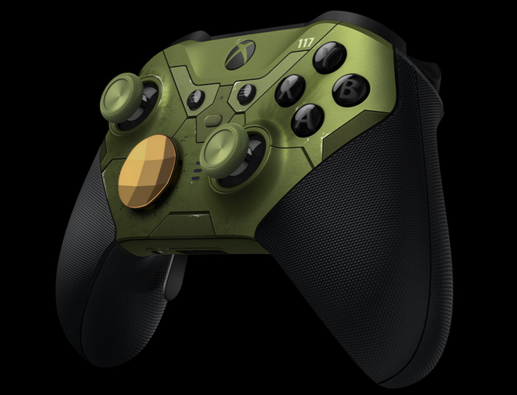 A nova edição limitada do controlador temático Elite Series 2 Halo Infinite. (Imagem: Microsoft)