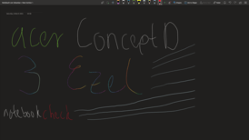 Acer ConceptD 3 Ezel: Teste de funcionalidade da caneta digitalizadora