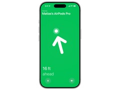 Precision Recurso de localização dos AirPods Pro. (Fonte da imagem: Apple)