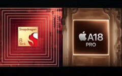 Appleo A18 Pro e o Snapdragon 8 Gen 4 da Qualcomm estão prontos para esquentar a arena do SoC para smartphones. (Fonte da imagem: Apple, Qualcomm com edições)