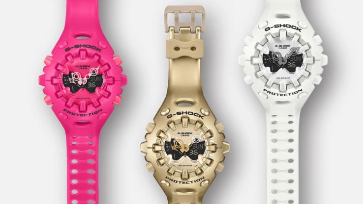 Da esquerda para a direita: os relógios Casio G-Shock GA-V01-4A, GA-V01-7A e GA-V01-9A. (Fonte da imagem: Casio)