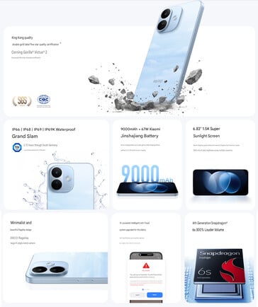 Principais destaques do Redmi Note 17 Pro (tradução automática)