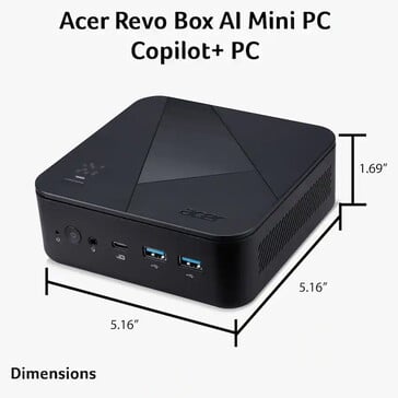 Dimensões do mini PC