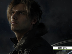 Leon Kennedy, protagonista de Resident Evil, em um showcase de DLSS 5