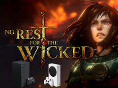 Arte de No Rest for the Wicked com os consoles Xbox abaixo (Fonte da imagem: Moon Studios, Microsoft Gaming com edições)
