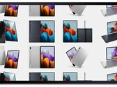 Os Renders do Galaxy Tab S8 Plus e Tab S8 Ultra já foram vazados. (Fonte da imagem: Tab S7 FE - Samsung/@OnLeaks - editado)